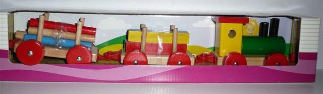 Wooden toys - Locomotive with wagons