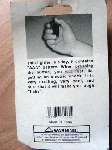 Joke items - lighter