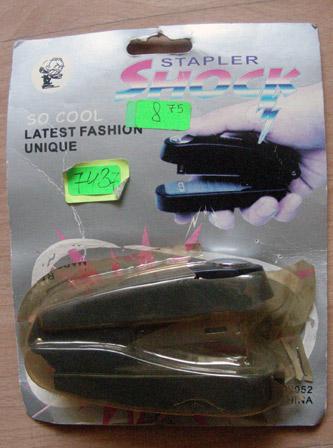 Joke item – shock stapler