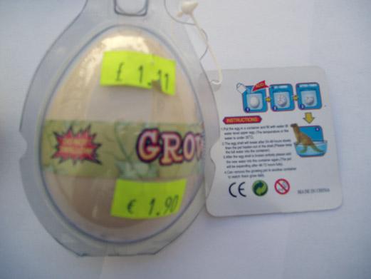 Expanding toys – 1. Dinoinvasion Growing Pet;2. Wizardly Egg Growing Pet