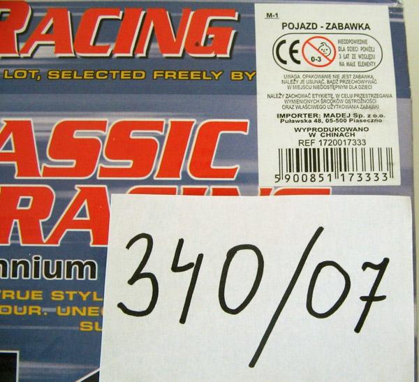 Set of classic racing cars