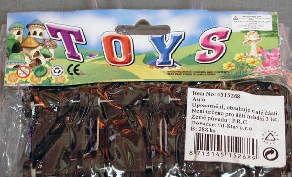 Set of plastic cars