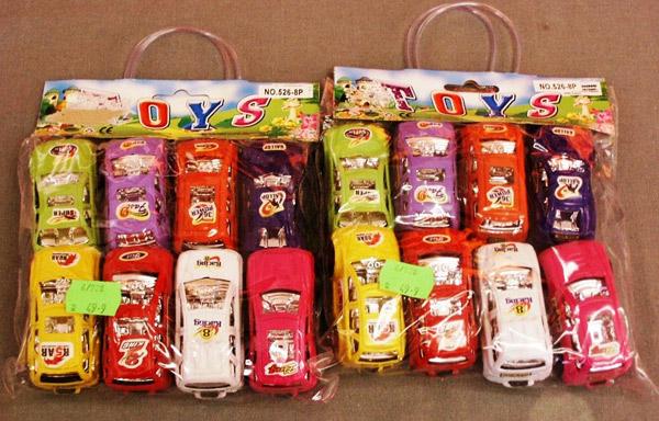 Set of plastic cars