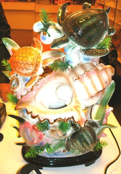 Decorative lamps in the shape of turtles