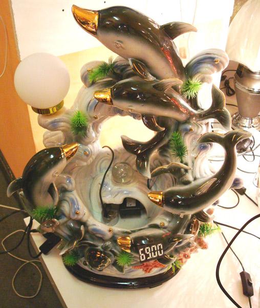Decorative lamps in the shape of dolphins