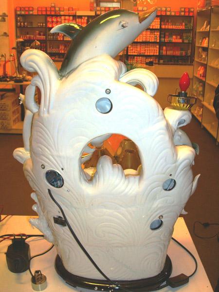 Decorative lamps in the shape of dolphins