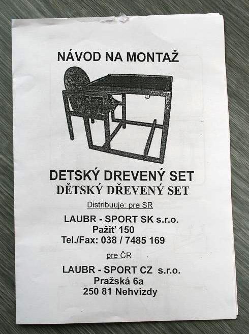 Children’s high chair - Detsky Dreveny Set (Children’s wooden set)
