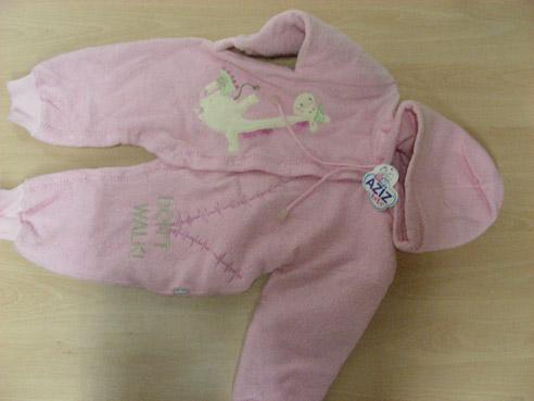 Children's jacket with a hood and baby's jumpsuit