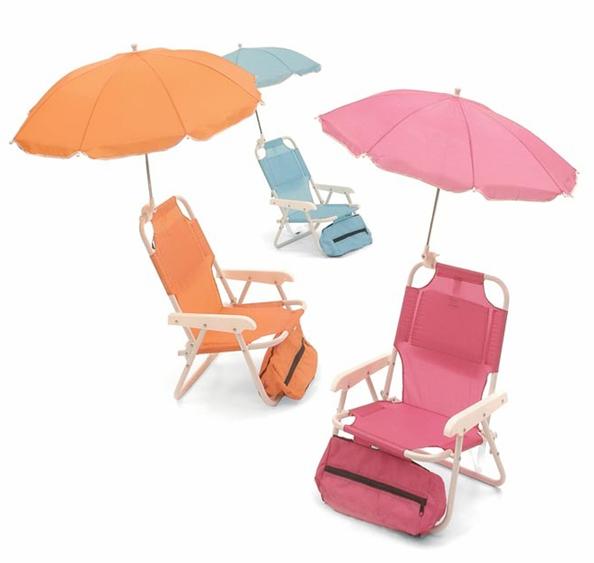 Child's garden chair with parasol
