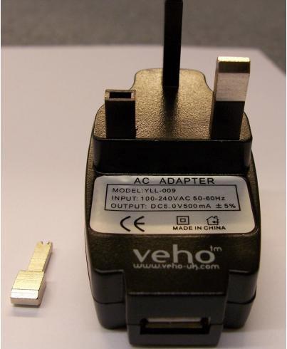 VEHO USB plug transformer