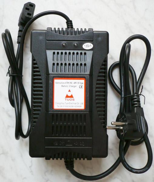 Electric scooter with battery charger