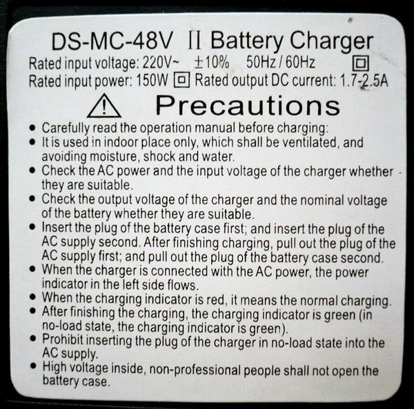 Electric scooter with battery charger
