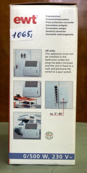 Frost protection convector