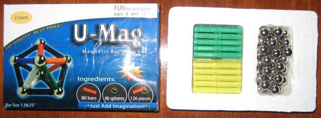 Magnetic toy building set