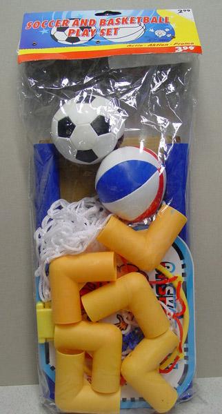 Soccer and basketball play set