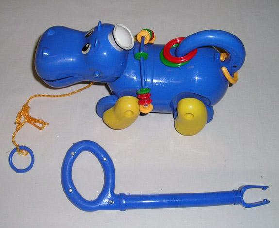 Pull-along toy - Pulling elephant/hippo