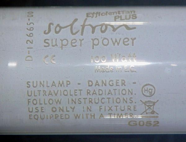 Glass tube for sunbeds – Soltron efficient tan plus super power