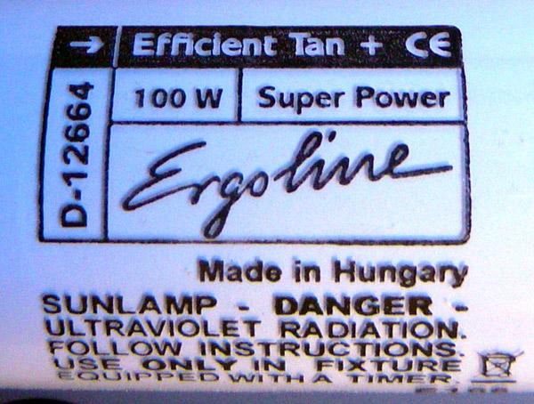 Glass tube for sunbeds – Ergoline Efficient Tan