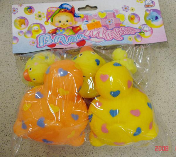 Squeezable toy ducks