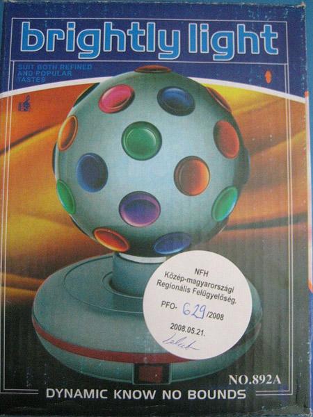 Disco light with rotating sphere - Brightly light