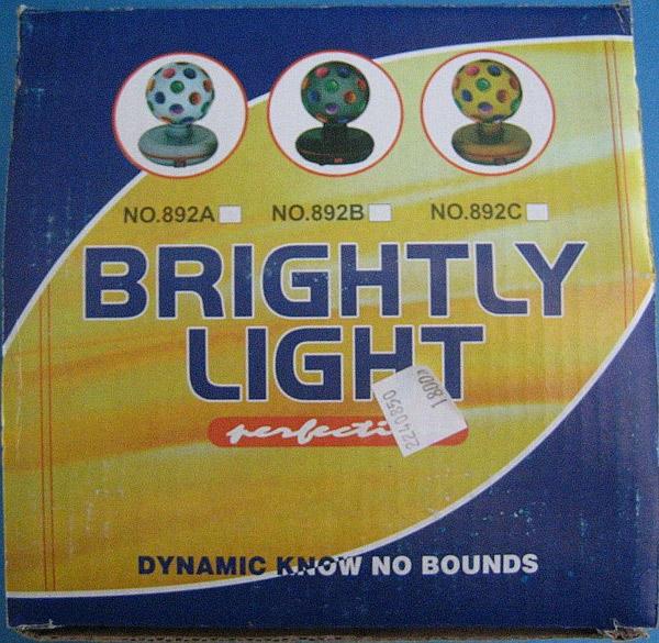 Disco light with rotating sphere - Brightly light