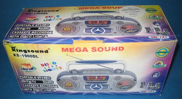 Portable radio-cassette recorder MEGA SOUND