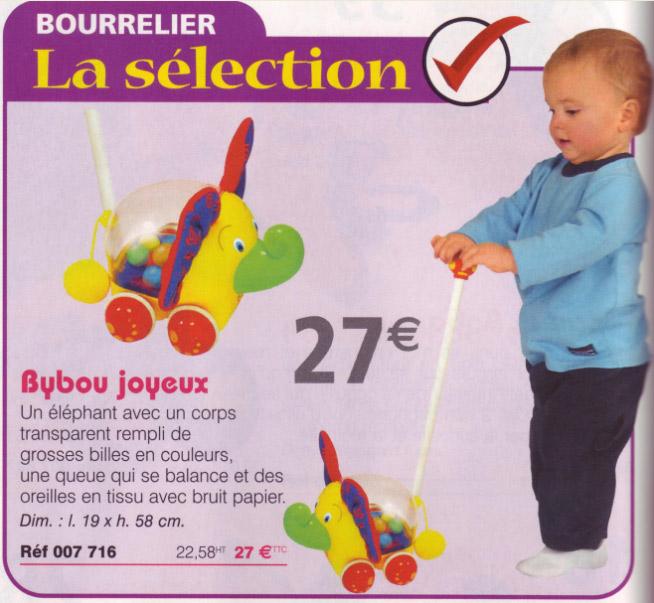 Push-along toy happy elephant