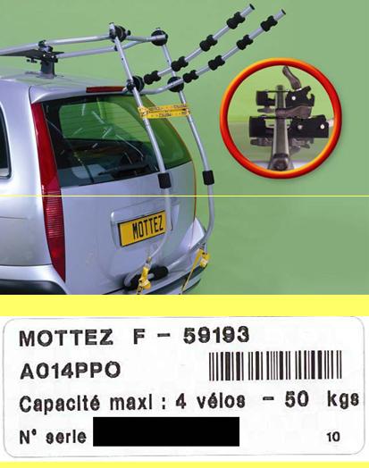 Rear-mounted bicycle rack