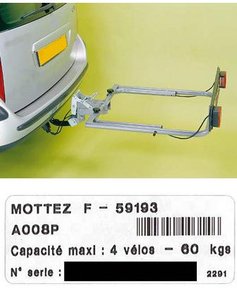 Rear-mounted bicycle rack