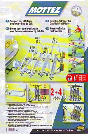 Rear-mounted bicycle rack