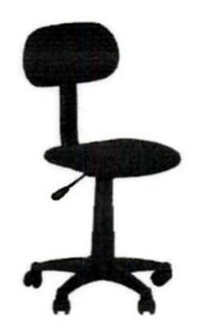 Office chair – "Cadeira PVC Preta/Cinza"