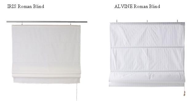 Blinds - IRIS and ALVINE Roman Blinds
