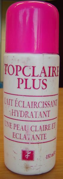 Whitening cream "Topclaire plus Lait éclaircissant hydratant"