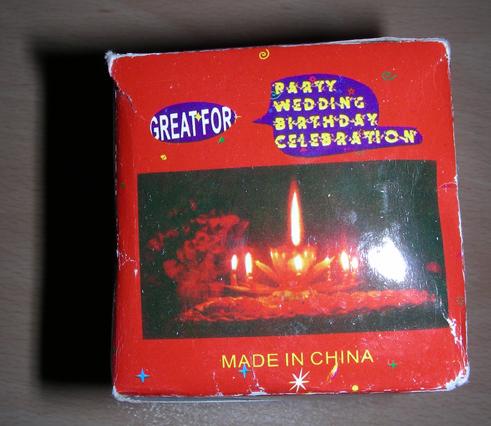 Candles in the shape of a flower