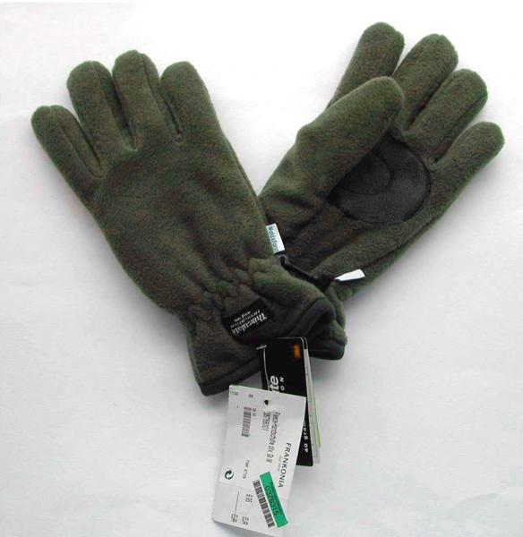 Fleece gloves, olive green