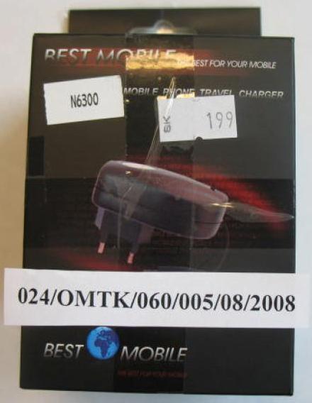 Mobile phone travel charger