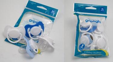 Soothers - “Griptight” Safety Soothers 4 pack - Silicone