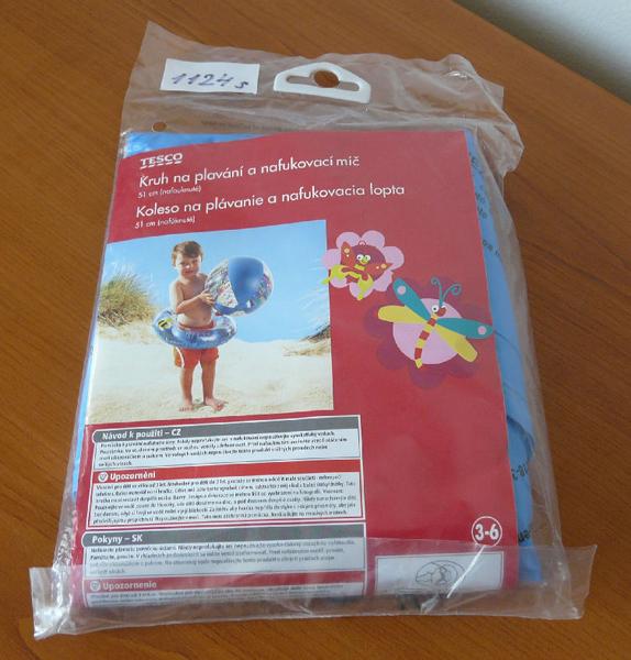 Inflatable swim ring and ball