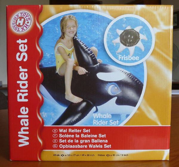 Inflatable whale rider set