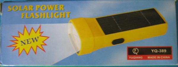 Rechargeable flashlight - Solar power flashlight