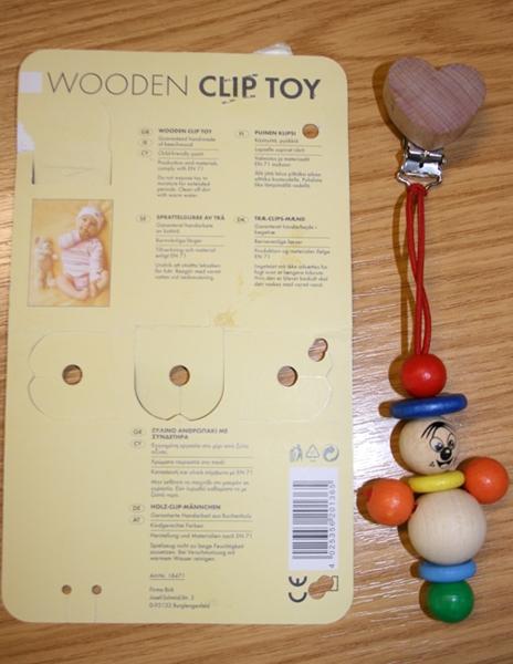Wooden clip toy