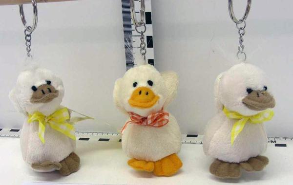 Soft duck on key chain