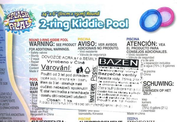 Inflatable pool for children - 2-ring kiddie pool / Splash play