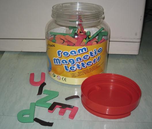 Foam magnetic play letters