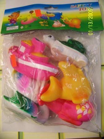 Set of squeaky toys β Safety toys