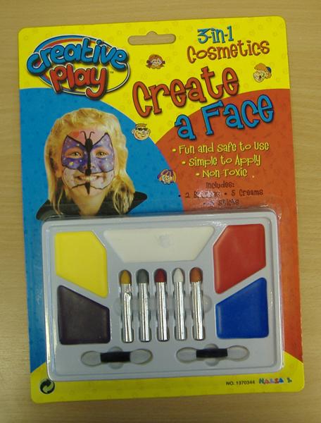 Creative play face paints - “Create a Face”, 3-in-1 Cosmetics