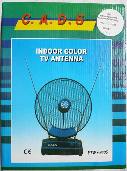 Indoor TV antenna with amplifier (UHF-VHF)