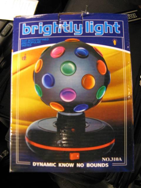 Disco lights with rotating sphere