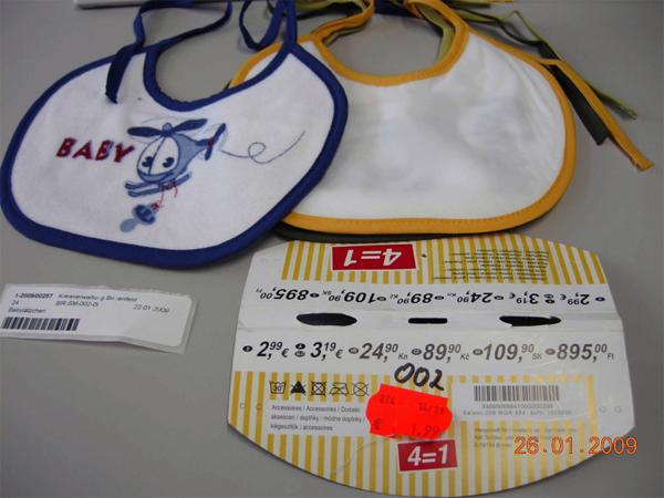 Set of four baby bibs - "4=1"