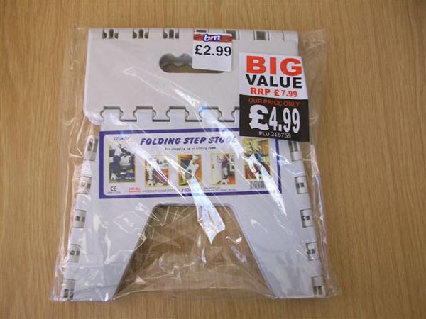 Folding step stool